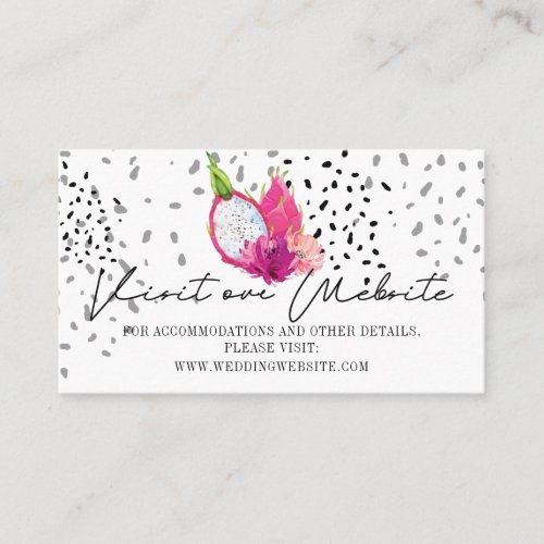Pitaya Fruit Wedding Website Insert card