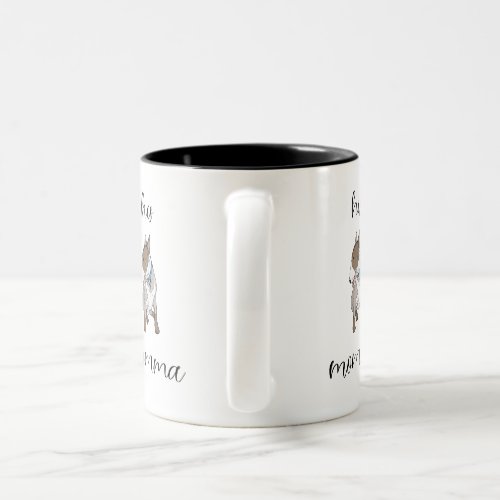 Pitbul His Momma  Two_Tone Coffee Mug