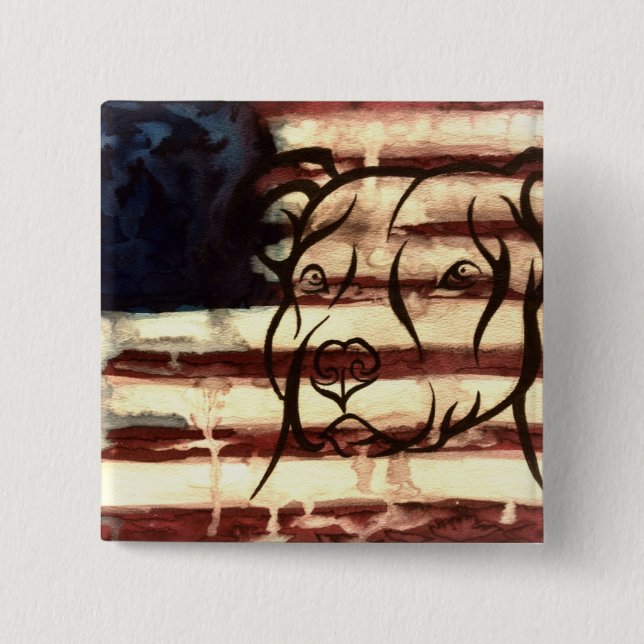 Pitbull American Button (Front)