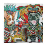 Pitbull And Chihuahua Ceramic Tile at Zazzle