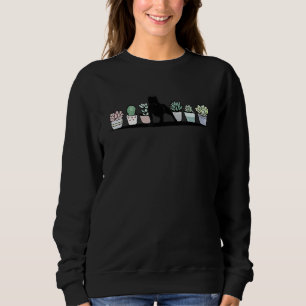 Pitbull And Plant Succulents Dog Plant Lovers Gard Sweatshirt
