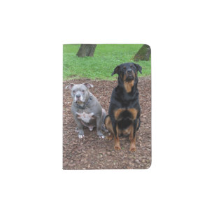 Pitbull and Rottweiler Buddies Passport Cover