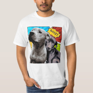 Pitbull and Staffy original art of my two dogs. T-Shirt