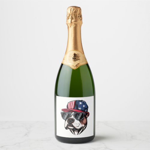 Pitbull art  sparkling wine label