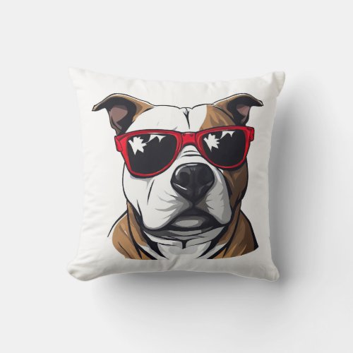 Pitbull Art Throw Pillow