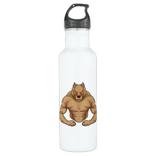 Pitbull as Bodybuilder extreme Stainless Steel Water Bottle