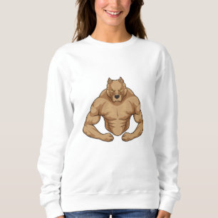 Pitbull as Bodybuilder extreme Sweatshirt
