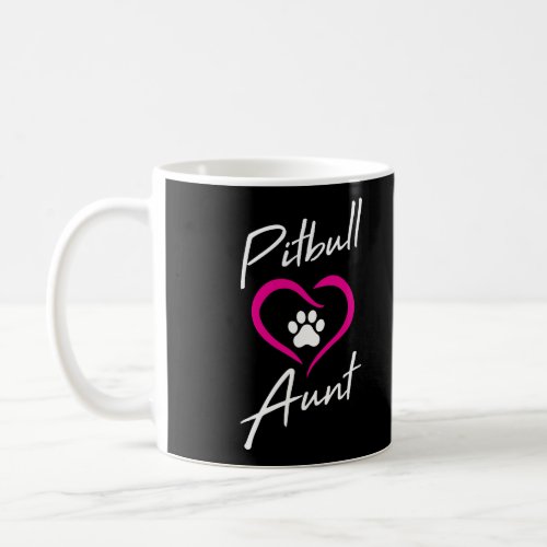 Pitbull Aunt Love Dog Paw Print Cool Animal Lover  Coffee Mug