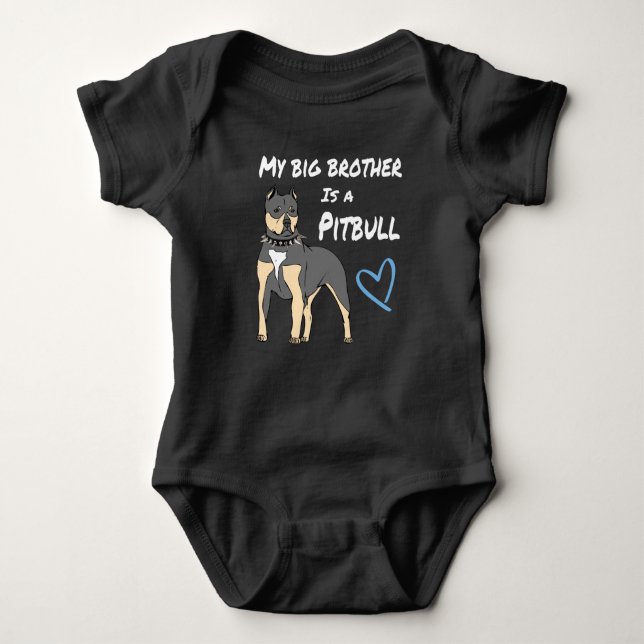 Pitbull Baby Clothes Baby Bodysuit (Front)