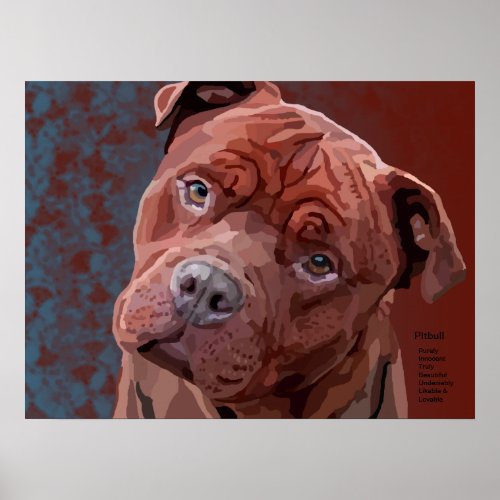 Pitbull Benz of Fences For Fido Poster