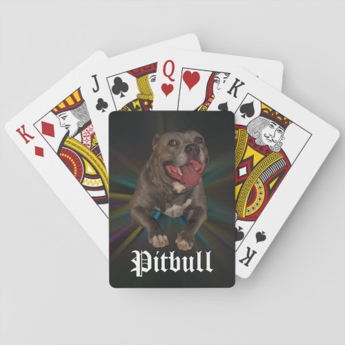 Pitbull Bicycle Playing Cards