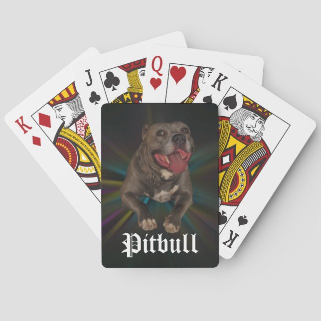 Pitbull Bicycle Playing Cards (Back)