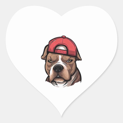 Pitbull Bloods Heart Sticker