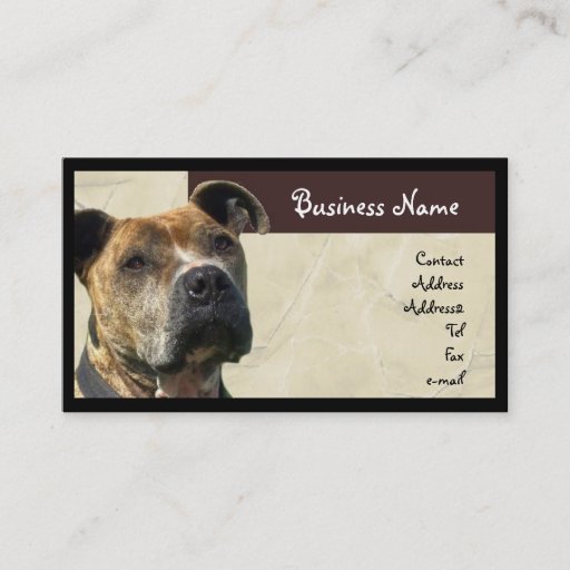 Customizable Pitbull Business Card