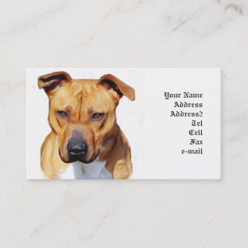 Pitbull business cards