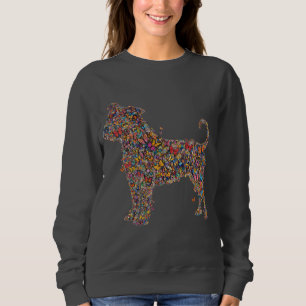 Pitbull Butterfly Silhouette Art   Bully Dog Lover Sweatshirt