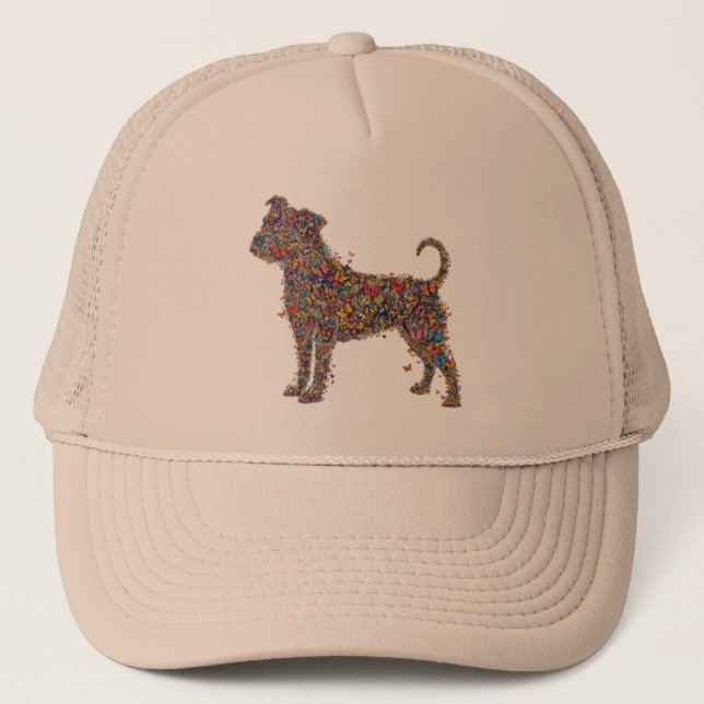 Pitbull Butterfly Silhouette Art | Bully Dog Lover Trucker Hat (Front)