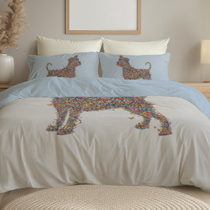 Pitbull Butterfly Silhouette Reversible Bully Dog Duvet Cover
