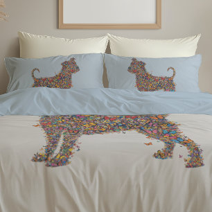 Pitbull Butterfly Silhouette Reversible Bully Dog Pillow Case