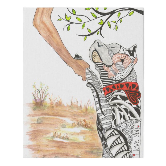 Pitbull Canvas 16x20 Foam Core Easy Peel And Stick Zazzle Com