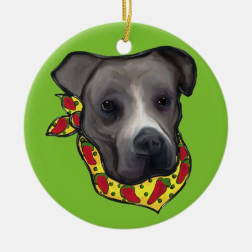 PITBULL CERAMIC ORNAMENT