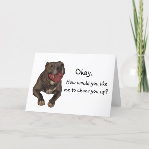 Pitbull Cheer Up Greeting Card