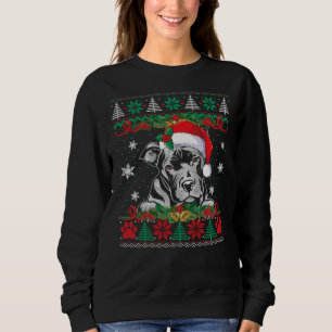 Pitbull Christmas Santa Ugly Sweater Dog Lover Xma