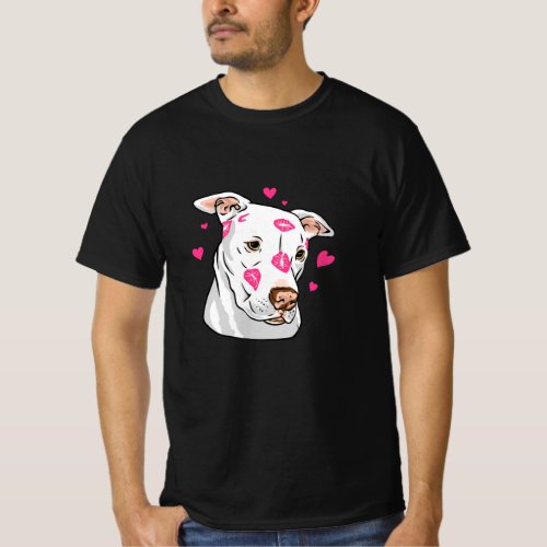 Pitbull Cute Love Heart T_Shirt