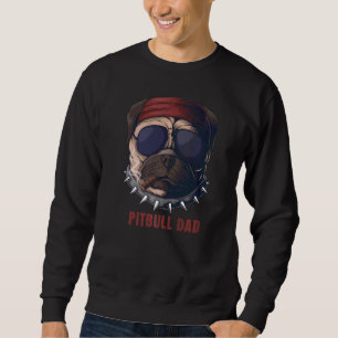 Pitbull Dad American Pit Bull Dog Us Flag 4th Of J Sweatshirt