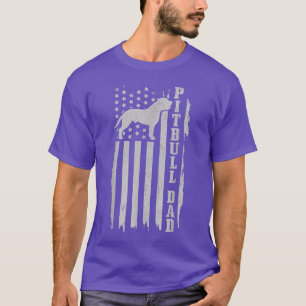 Pitbull Dad Mens Proud American Pit Bull Dog Fun T-Shirt