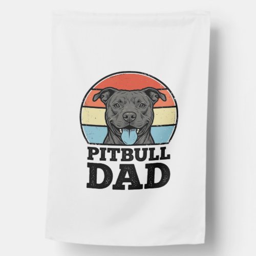 Pitbull Dad Vintage Dog Lover Shirt Design (2)_1 House Flag