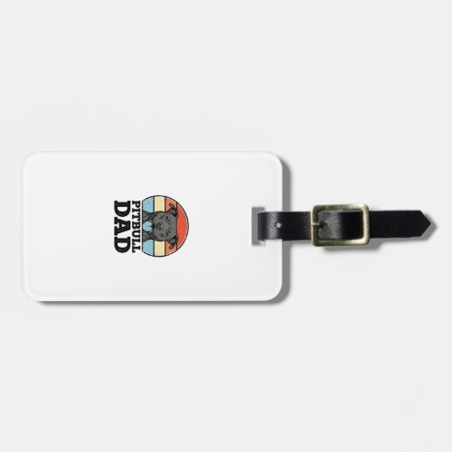 Pitbull Dad Vintage Dog Lover Shirt Design (2)_1 Luggage Tag