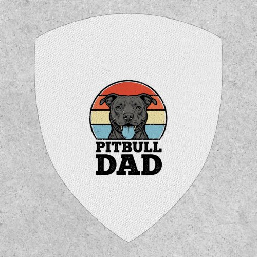 Pitbull Dad Vintage Dog Lover Shirt Design (2)_1 Patch