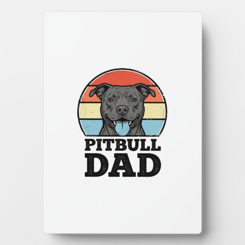 Pitbull Dad Vintage Dog Lover Shirt Design (2)_1 Plaque