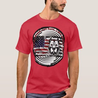 pitbull dog american flag T-Shirt