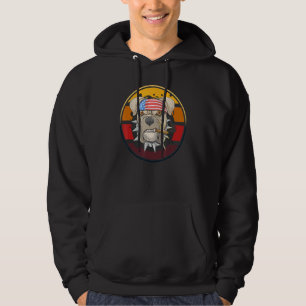 pitbull dog American US punk head Hoodie