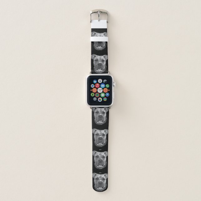 Pitbull dog Apple Watch Band (Front)