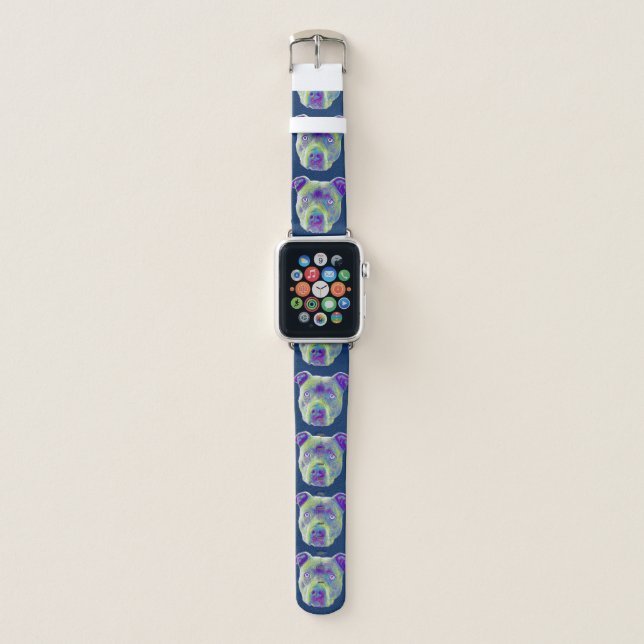 Pitbull dog Apple Watch Band (Front)