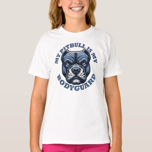 Pitbull Dog Bodyguard Quote T_Shirt