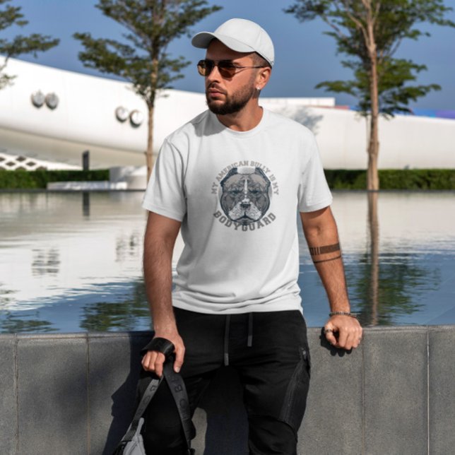Pitbull Dog Bodyguard Quote T-Shirt (Creator Uploaded)