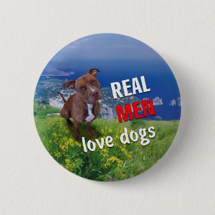 Pitbull Dog Button
