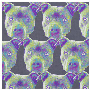 Pitbull dog Custom Fabric