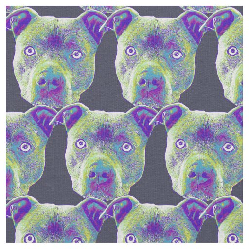 Pitbull dog Custom Fabric