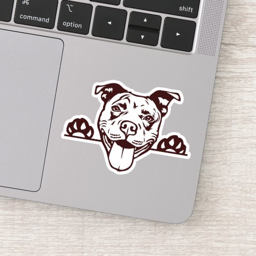 Pitbull dog cute looking sticker