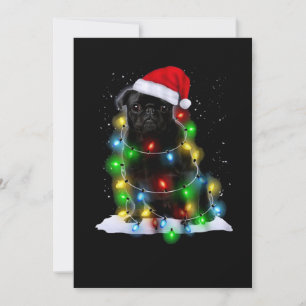 Pitbull dog during Xmas Note Card
