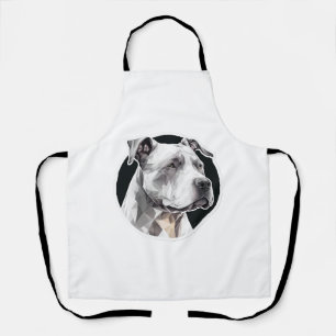 Pitbull dog face apron