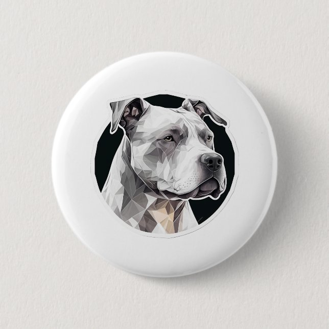 Pitbull dog face button (Front)