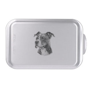 Pitbull dog face cake pan