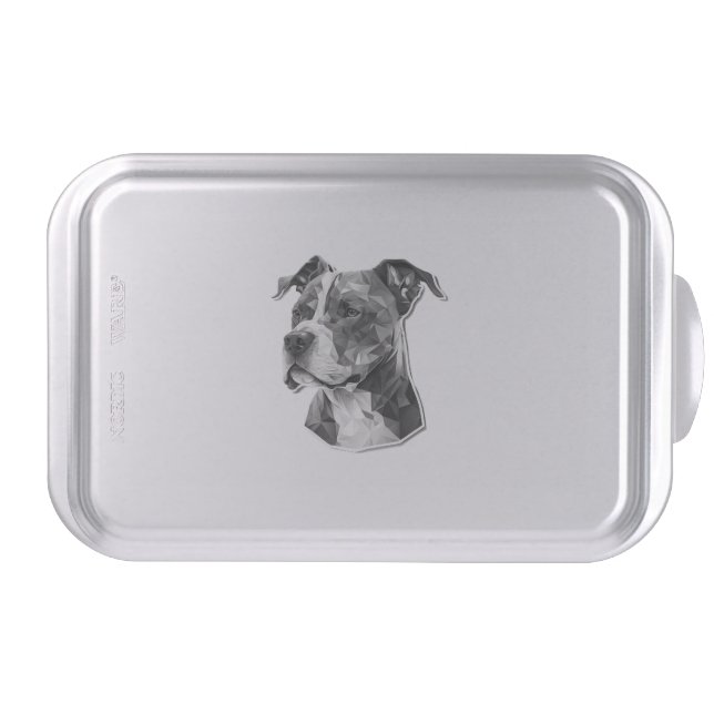 Pitbull dog face  cake pan (Front)