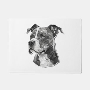 Pitbull dog face doormat